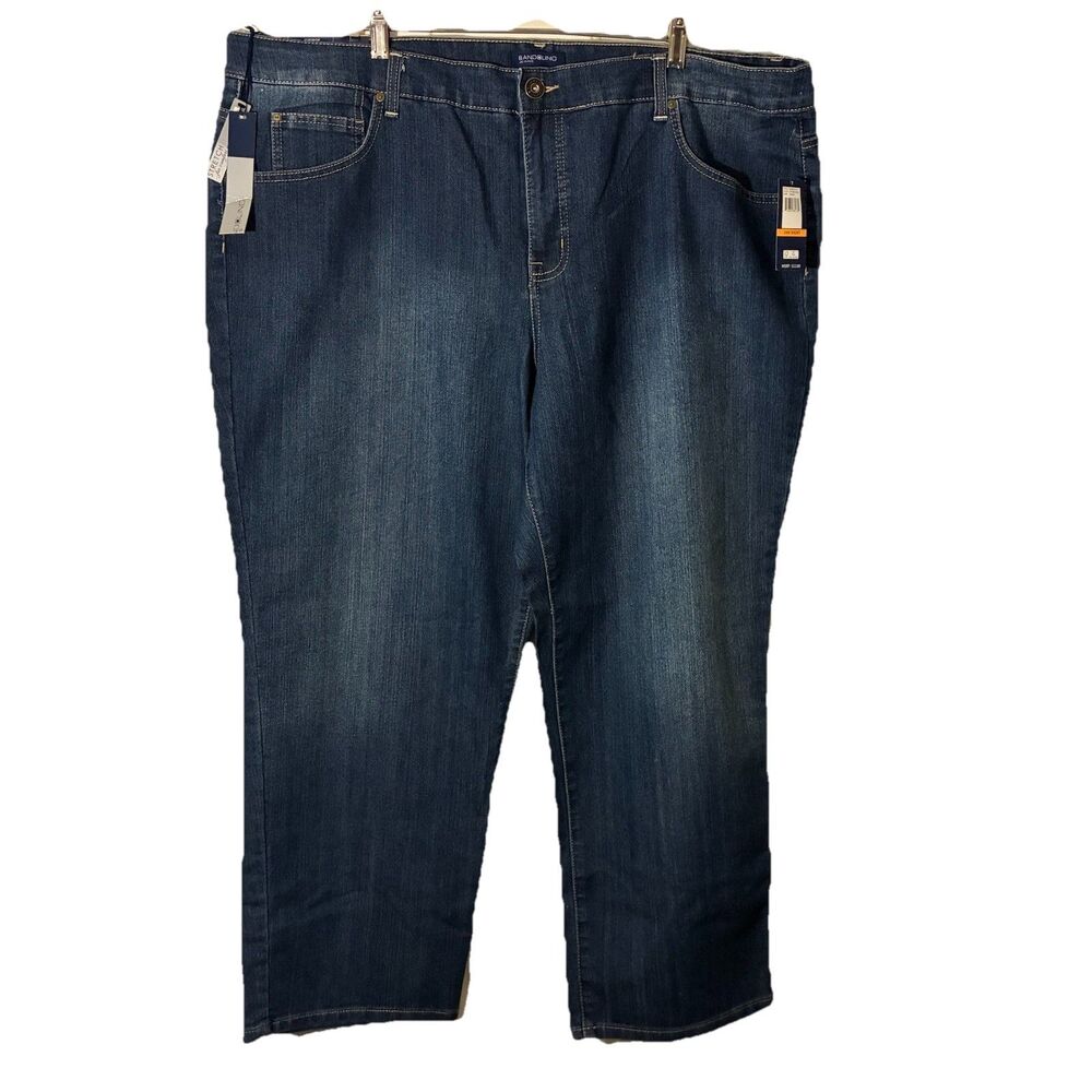 NWT $52 Bandolino MANDIE Classic Fit Straight Leg Womens Jean 24WS Short Mystere